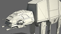 Star Wars AT-AT Imperial Walker, Game Ready 3D Model.