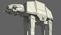 Star Wars AT-AT Imperial Walker, Game Ready 3D Model.