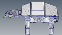 Star Wars AT-AT Imperial Walker, Game Ready 3D Model - Maya View