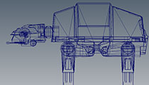 Star Wars AT-AT Imperial Walker, Game Ready 3D Model - Maya View