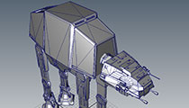 Star Wars AT-AT Imperial Walker, Game Ready 3D Model - Maya View