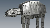 Star Wars AT-AT Imperial Walker, Game Ready 3D Model - Maya View