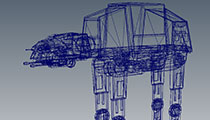 Star Wars AT-AT Imperial Walker, Game Ready 3D Model - Maya View