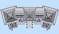 Game Ready Fantasy Castle 3d model - Maya Wireframe