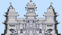 Game Ready Fantasy Castle 3d model - Back, AO Render