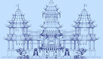 Game Ready Fantasy Castle 3d model - Maya Screenshot