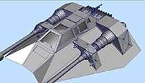 Game Ready Star Wars Snowspeeder 3D Model