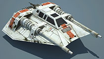 Game Ready Star Wars Snowspeeder 3D Model