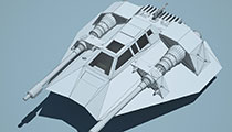 Game Ready Star Wars Snowspeeder 3D Model