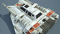 Game Ready Star Wars Snowspeeder 3D Model