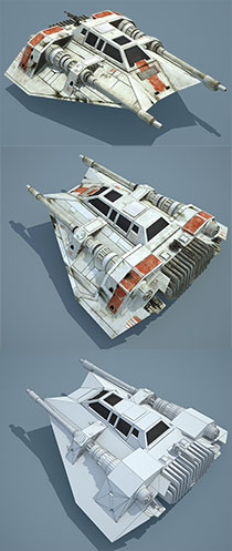 Star Wars Snowspeeder 3D Model