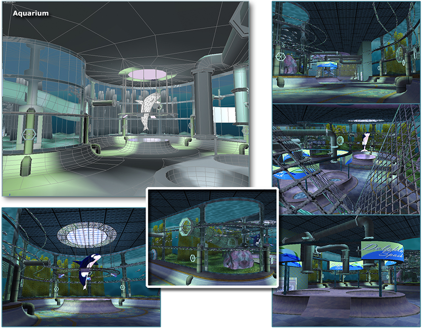 Mirena Rhee - architecture, 3d modeling and lighting for the Aquarium level - Aggressive Inline for Xbox