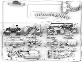 Mirena Rhee - 3d modeling of a super deformed version of Hollywood