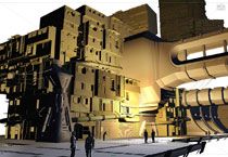 Star Wars: Coruscant 3D Building modules by Mirena Rhee