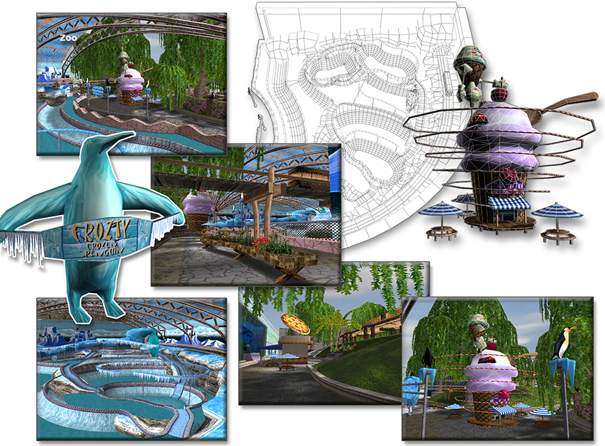 Mirena Rhee - architecture, 3d modeling and lighting for the Zoo level - Aggressive Inline for Xbox