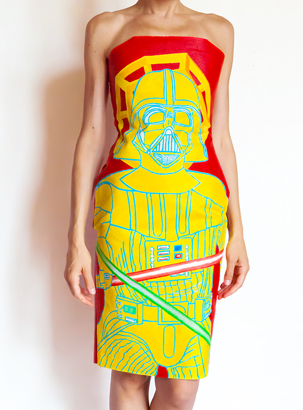 Darth Vader Strapless Dress - Hand Painted One of a Kind