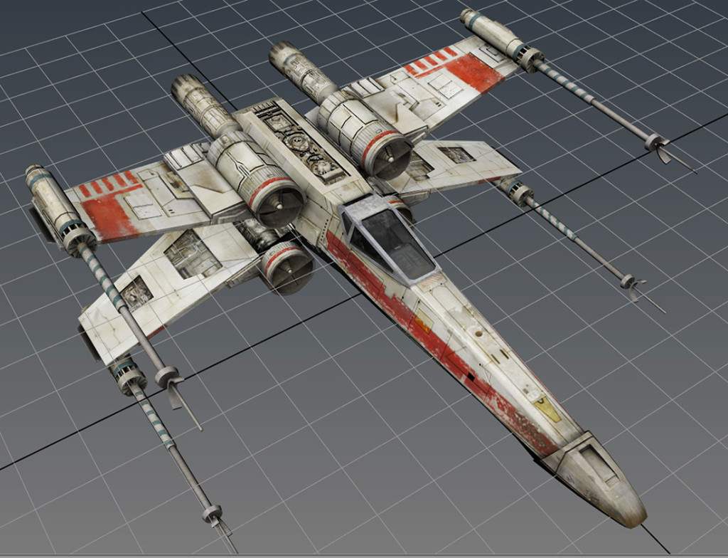 Game Ready Star Wars X-wing Starfighter 3D model – 3D Services for ...