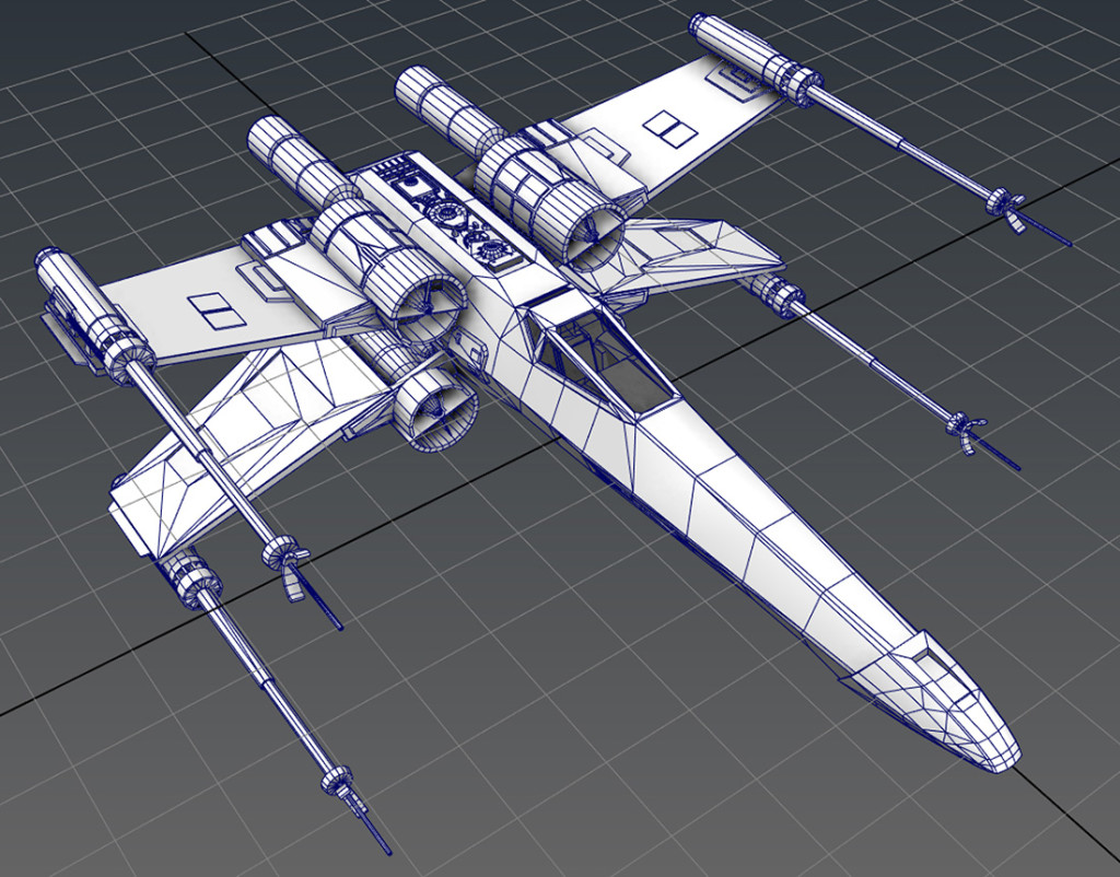 Game Ready Star Wars X-wing Starfighter 3D model – 3D Services for ...