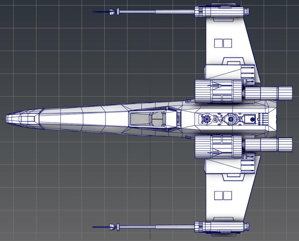 Game Ready Star Wars X-wing Starfighter 3D model – 3D Services for ...