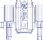 Star Wars X-Wing Starfighter 3D Model with foldable S-foils