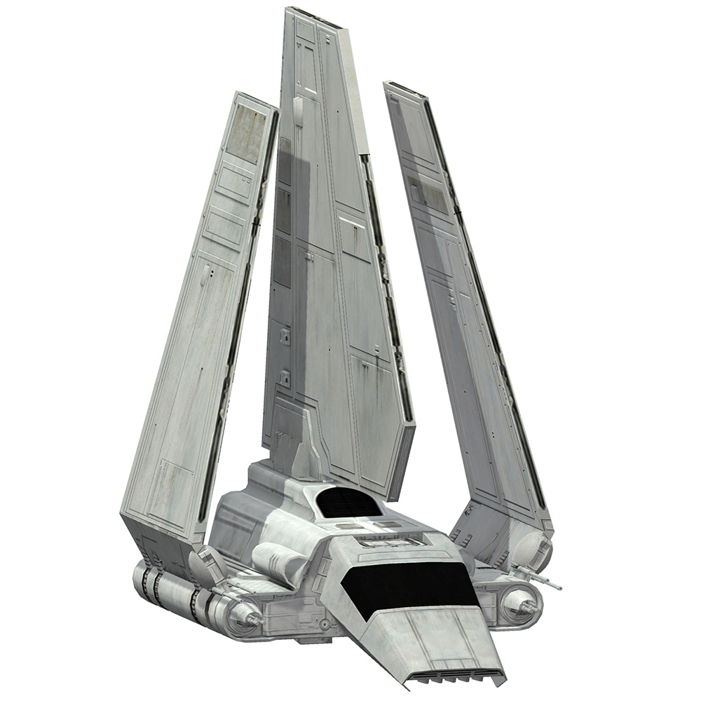 Game Ready Star Wars Imperial Shuttle 3D Model - Lambda-class T-4a shuttle.