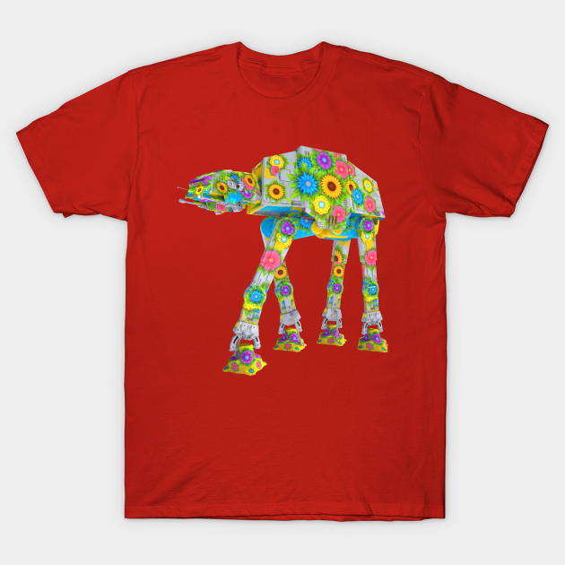 Red Flowery AT-AT T-shirt